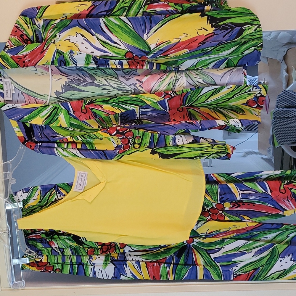 Bright summer pants suit w cami